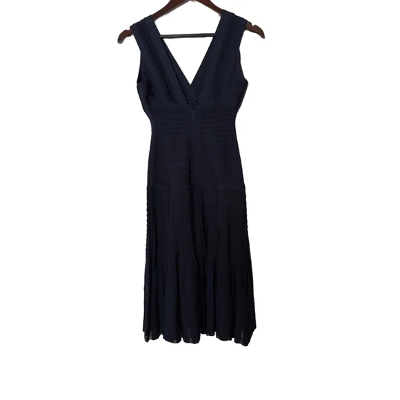 Women's Herve Leger Bandage Midi Dress Navy Size XS - Picture 7 of 9